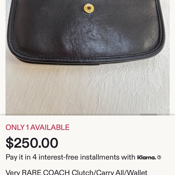 Vintage Black Coach Clutch Wallet Leather - Picture 10 of 11